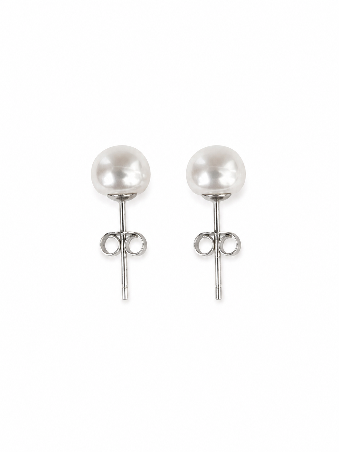 White Pearl Stud Earring 6.5-7.0mm