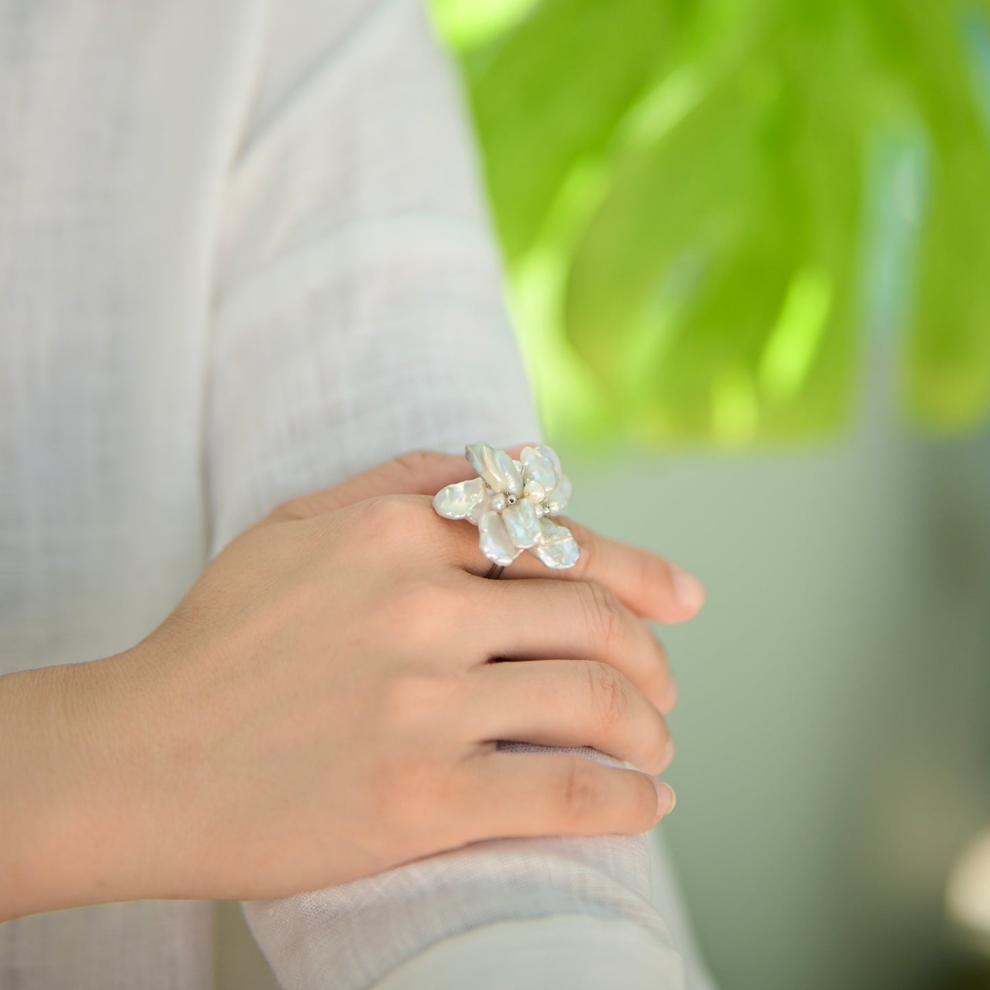 Floral Pearl Ring