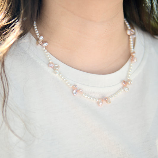Pink Baroque Pearl Necklace