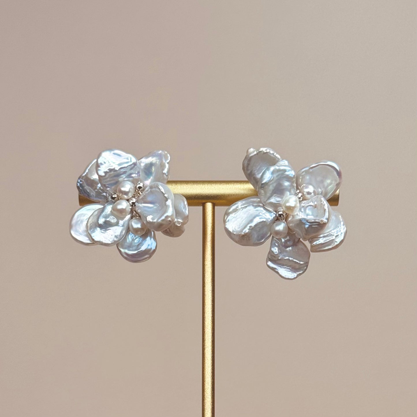 Glacial Blue Baroque Pearl Earring