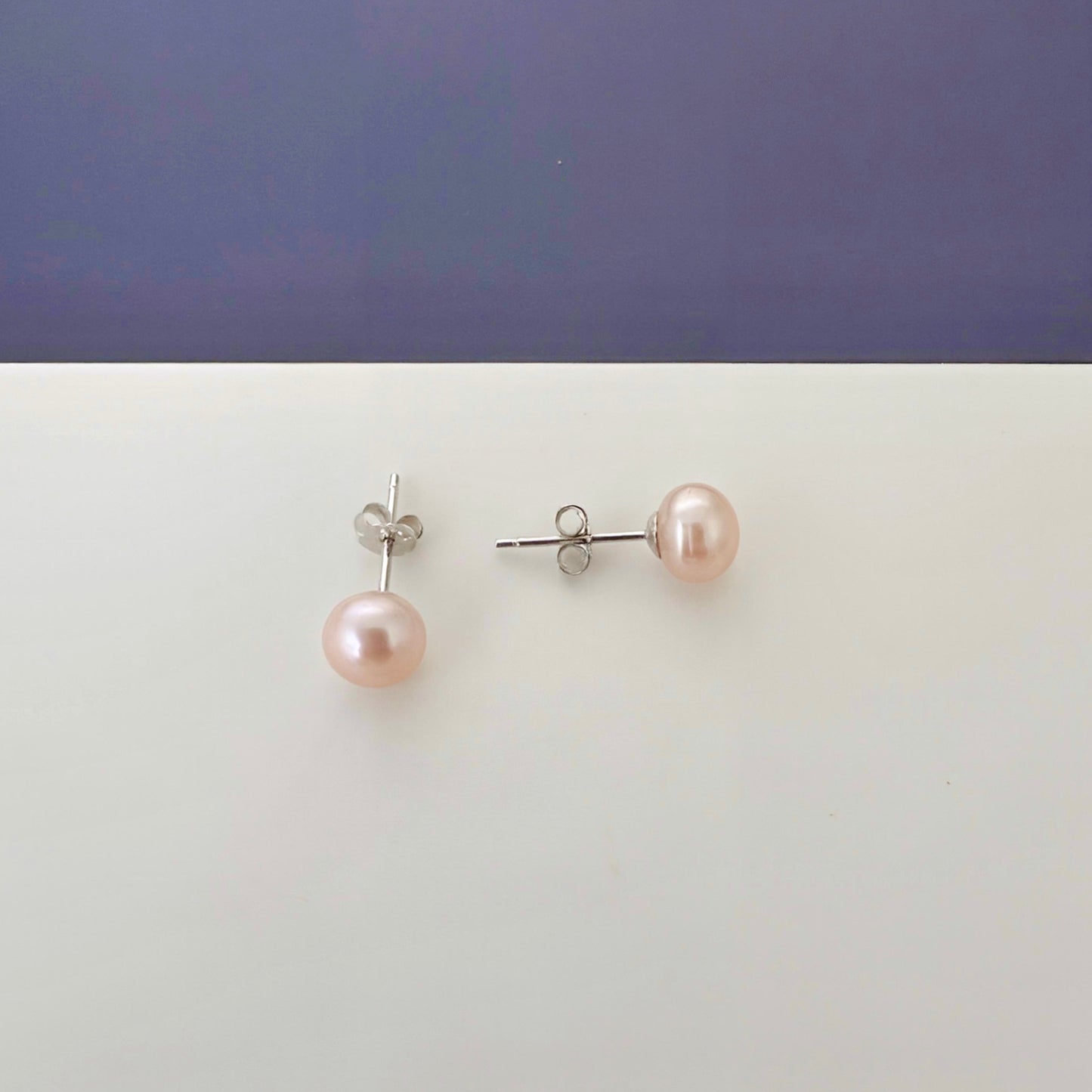 Pink Pearl Stud Earring - 5.0/5.5mm