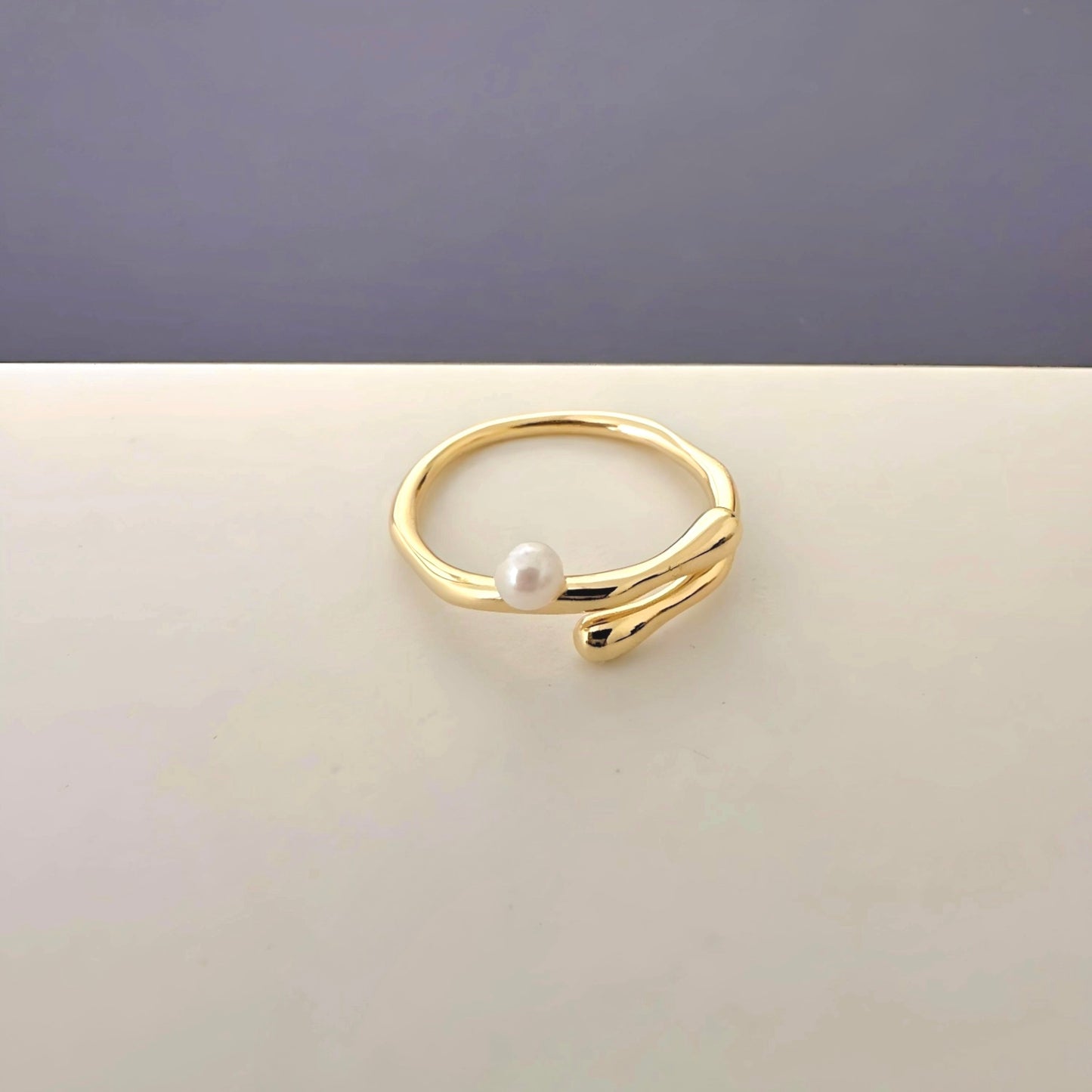 Adjustable Pearl Ring