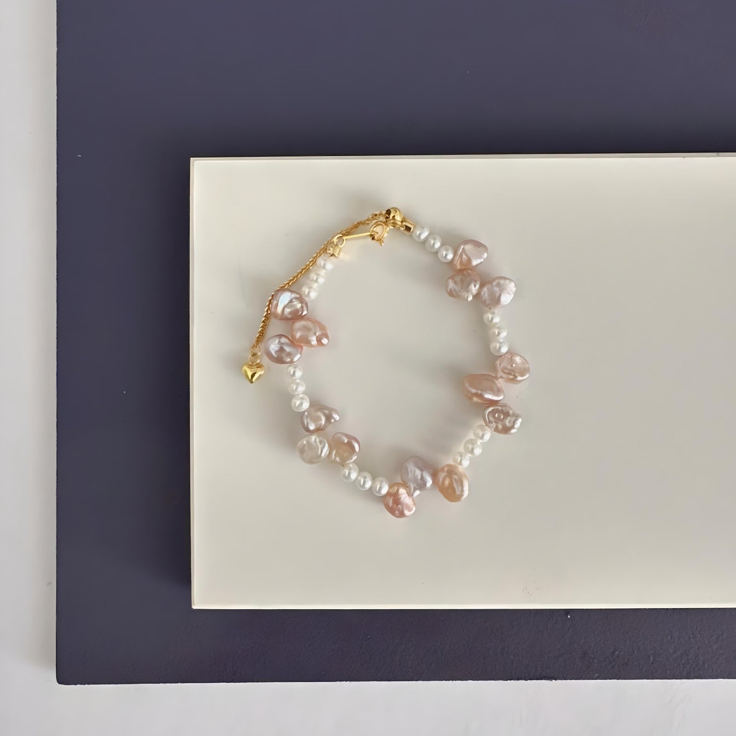 Pink Baroque Pearl Bracelet