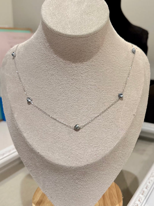 14k Tahitian Keshi Pearl Necklace