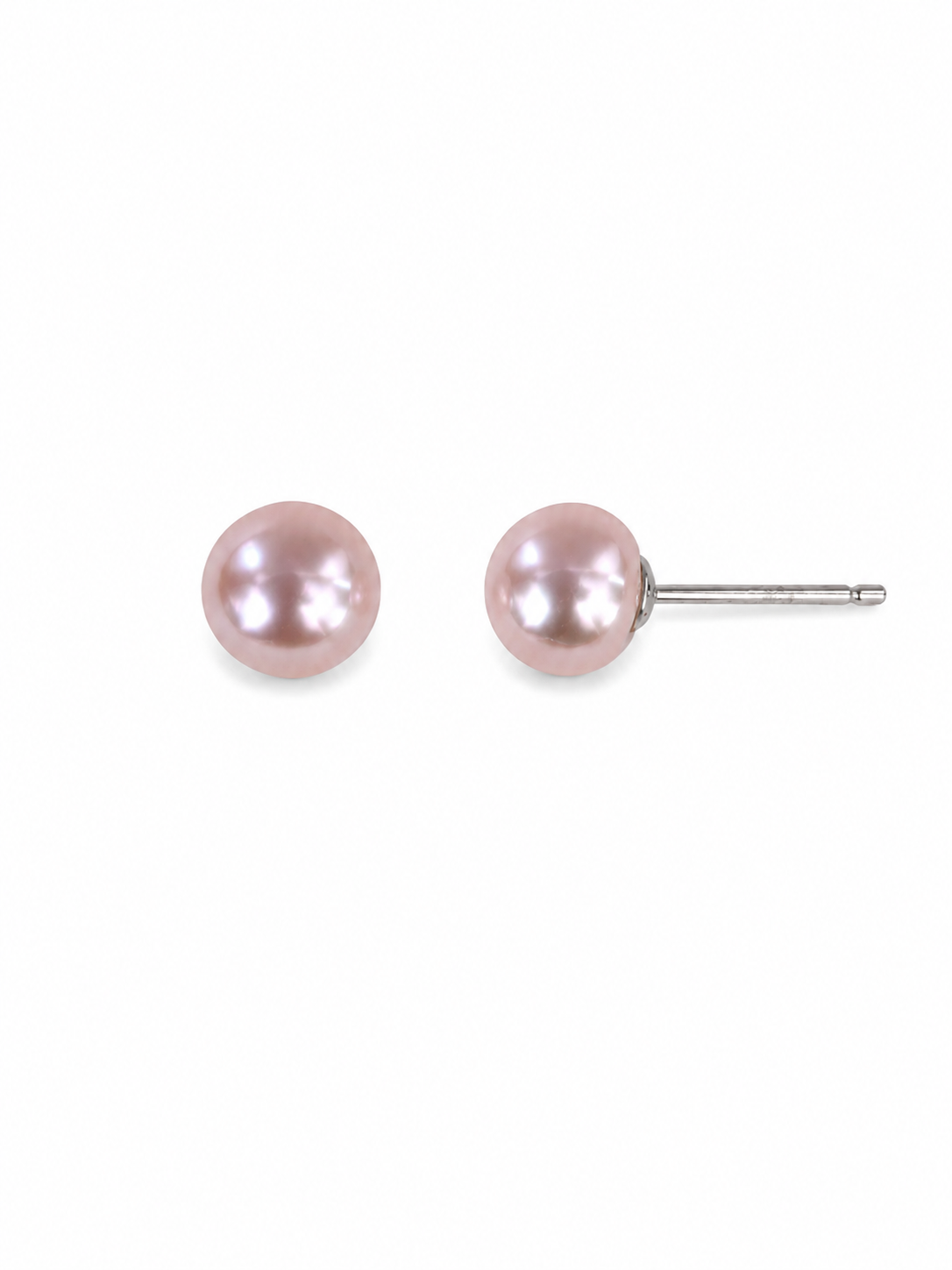 Pink Pearl Stud Earring 6.0-6.5mm