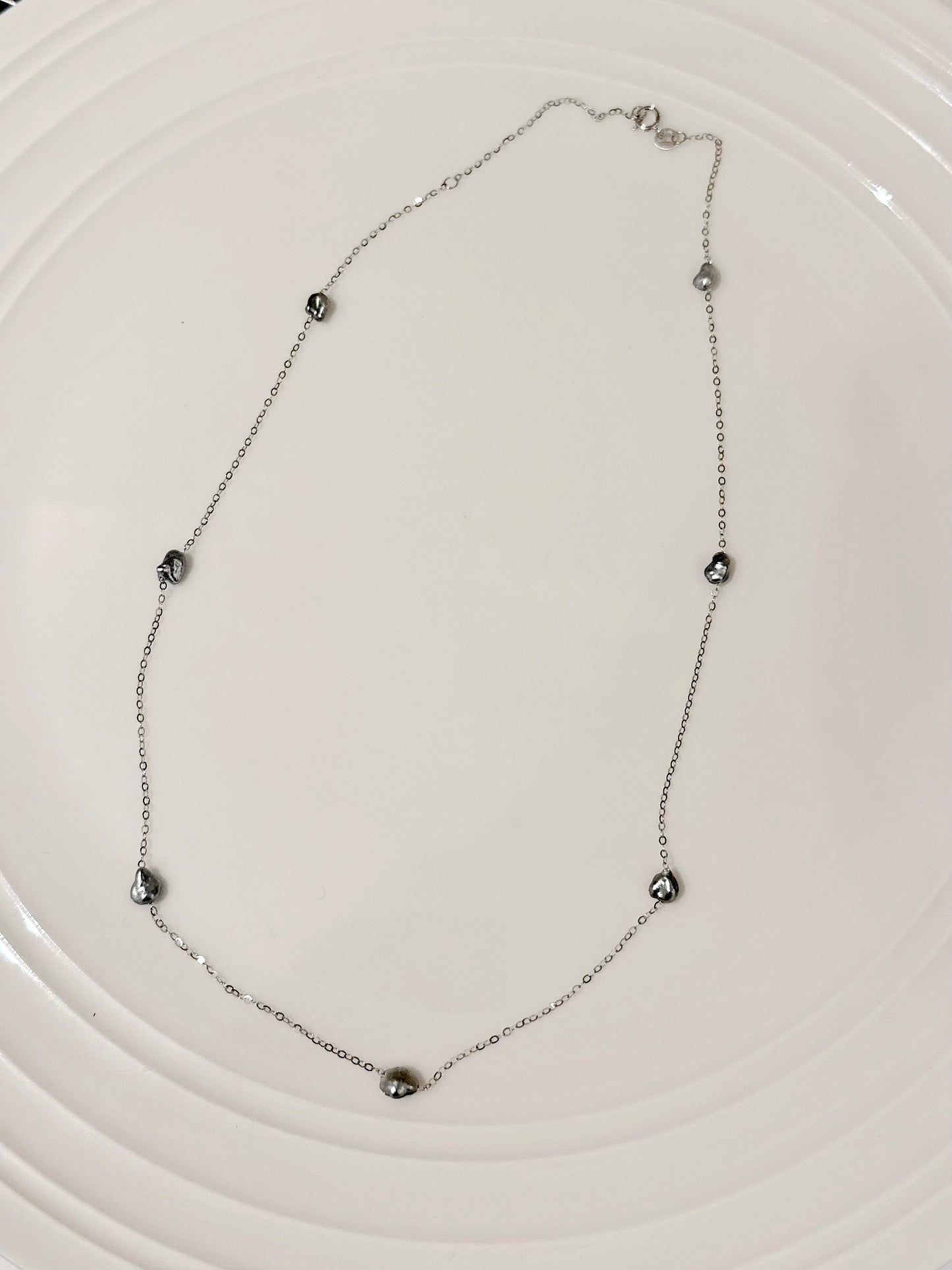14k Tahitian Keshi Pearl Necklace