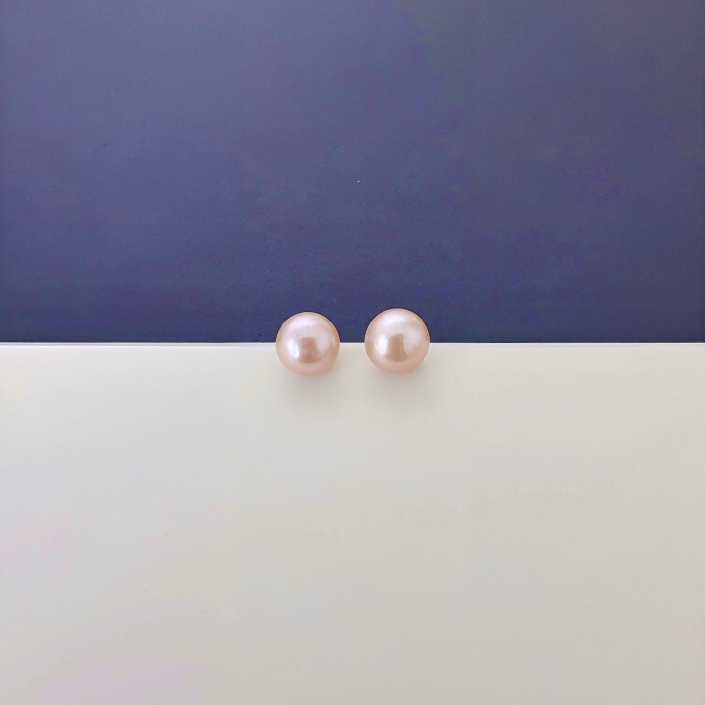 Pink Pearl Stud Earring - 5.0/5.5mm