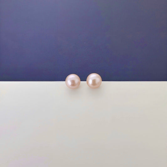 Pink Pearl Stud Earring - 5.0/5.5mm