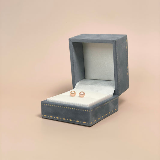 Orange Pearl Stud Earring - 6.0/6.5mm