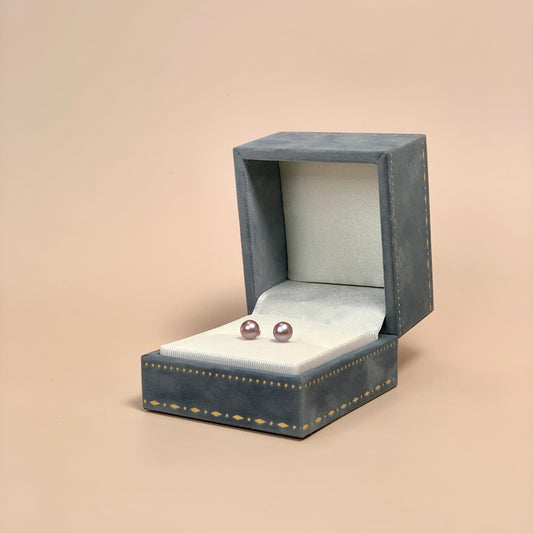 Purple Pearl Stud Earring - 6.0/6.5mm