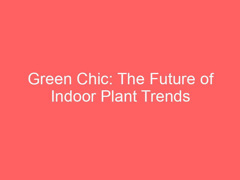 Green Chic: The Future of Indoor Plant Trends